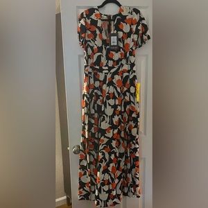 Who What Wear Women's Floral Print Puff Short Sleeve Dress